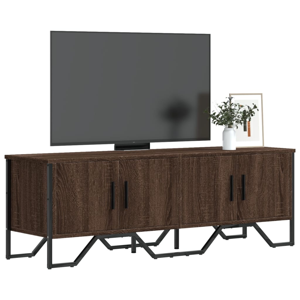 vidaXL TV stolík hnedý dub 122x34x41 cm kompozitné drevo