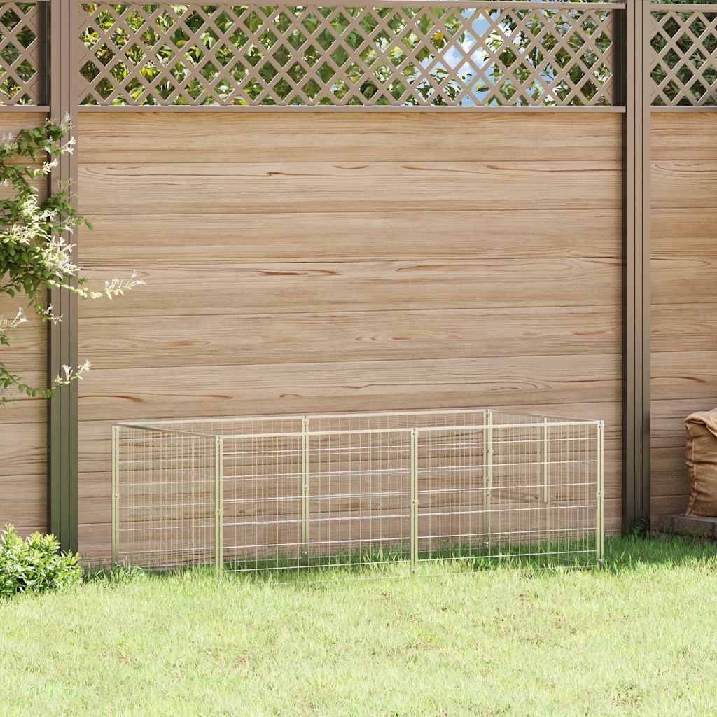 vidaXL Koterec pre psa strieborný 200x100x70 cm oceľový