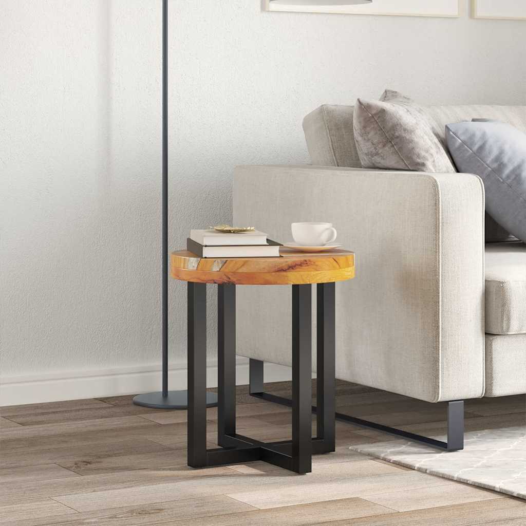 vidaXL Konferenčný stolík 40x45 cm tíkový masív a polyresin