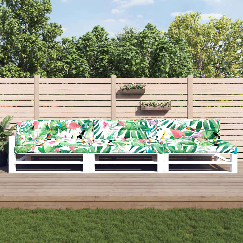 vidaXL Podložky na paletovú sedačku 7 ks viacfarebné látka