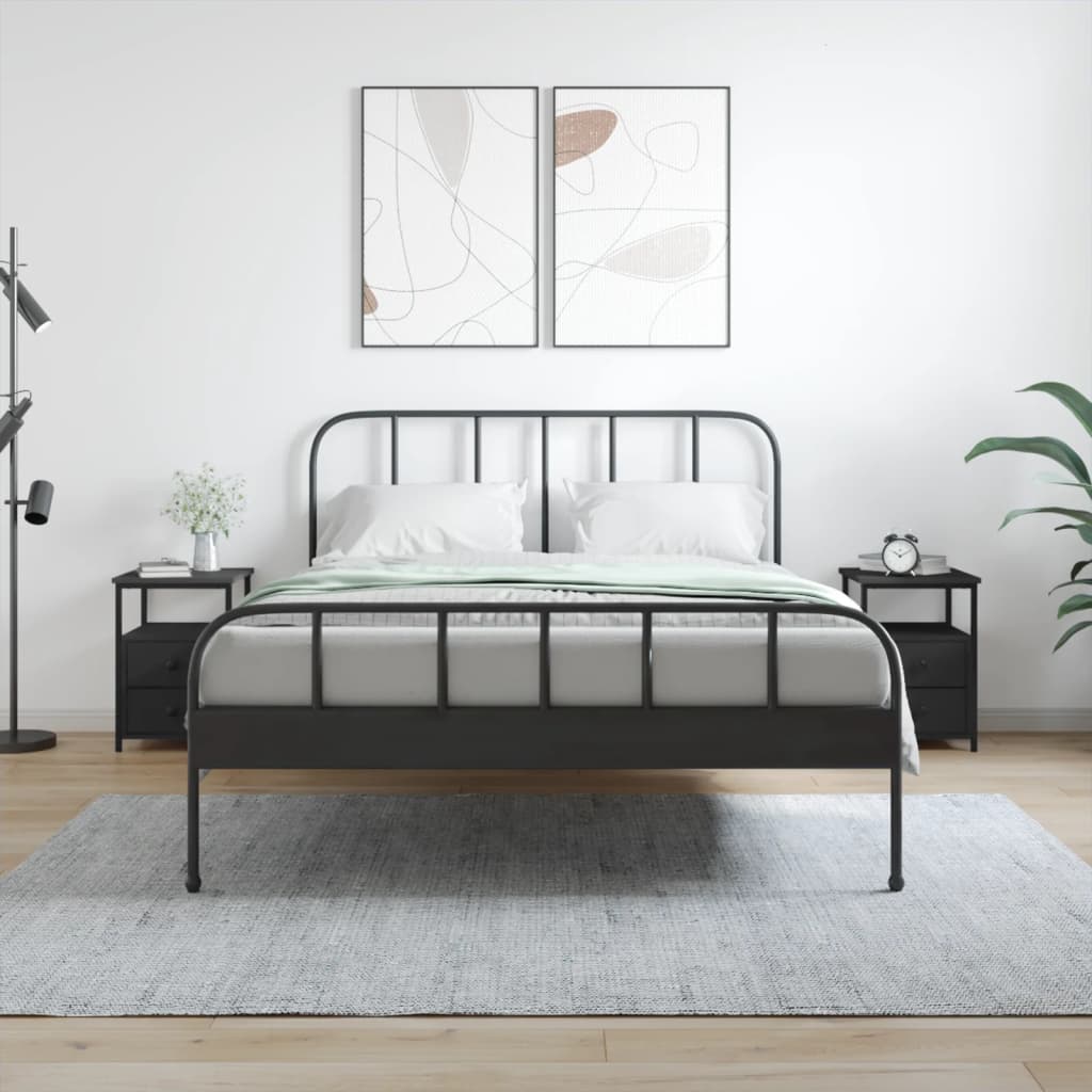 vidaXL Nočné stolíky 2 ks čierne 34x35,5x50 cm kompozitné drevo