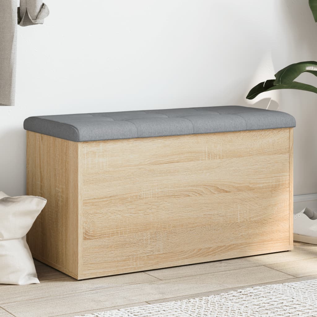 vidaXL Úložná lavica, dub sonoma, 82x42x45 cm, technické drevo