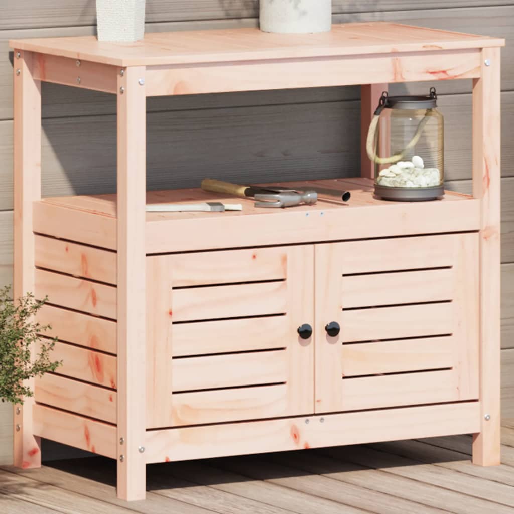 vidaXL Stôl na presádzanie s policami 82,5x45x81 cm masívny douglas