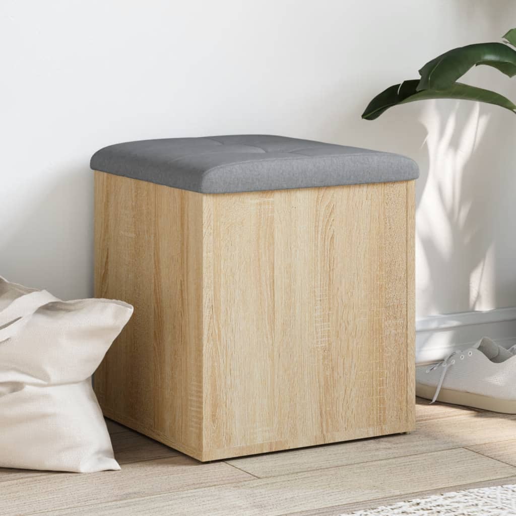 vidaXL Úložná lavica, dub sonoma, 42x42x45 cm, technické drevo