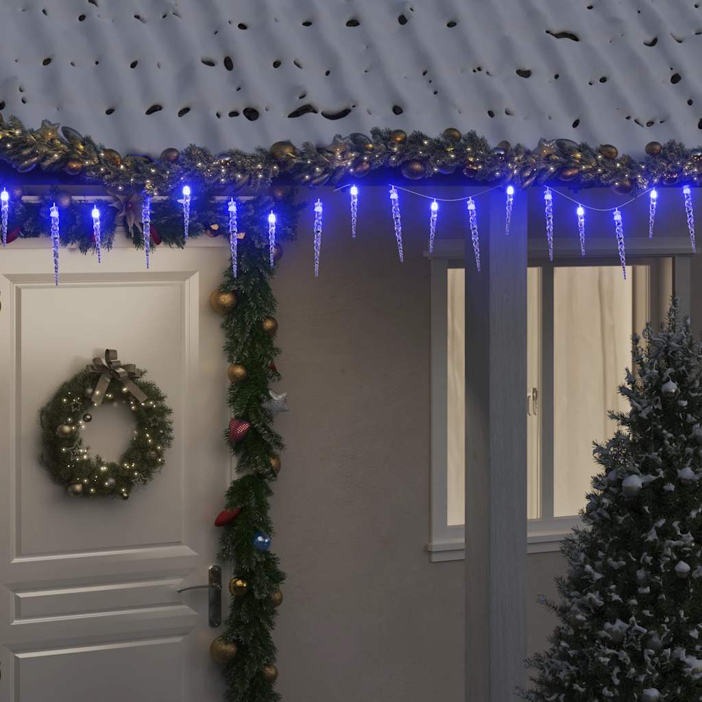 vidaXL Vianočné svietiace cencúle 200 LED teplé biele 20 m akryl. PVC