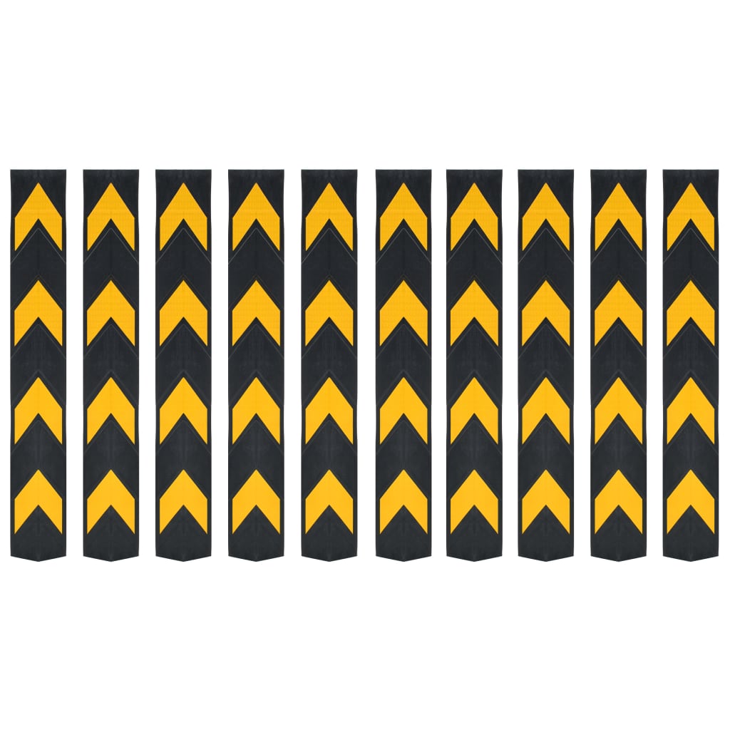 vidaXL Reflexné rohové chrániče 10 ks guma 80 cm