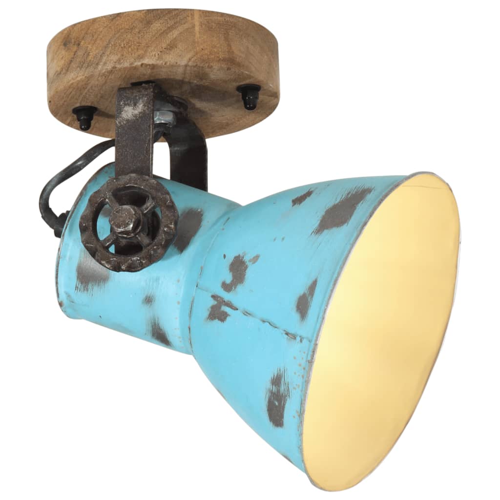 vidaXL Nástenná lampa 25 W šmuhovaná modrá 11,5x11,5x25 cm E27