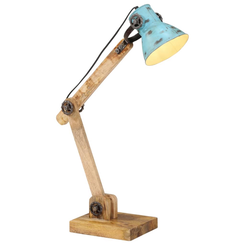 vidaXL Stolová lampa 25 W šmuhovaná modrá 23x18x96 cm E27