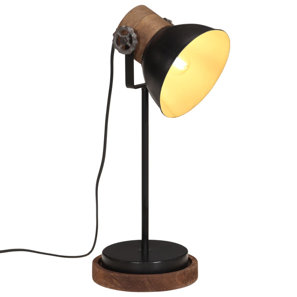 vidaXL Stolová lampa 25 W čierna 17x17x50 cm E27