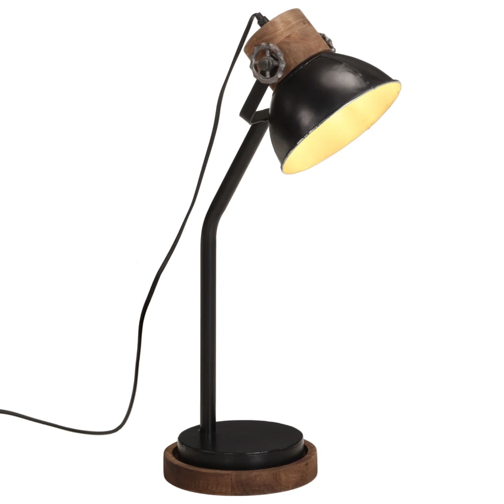 vidaXL Stolová lampa 25 W čierna 17x17x60 cm E27