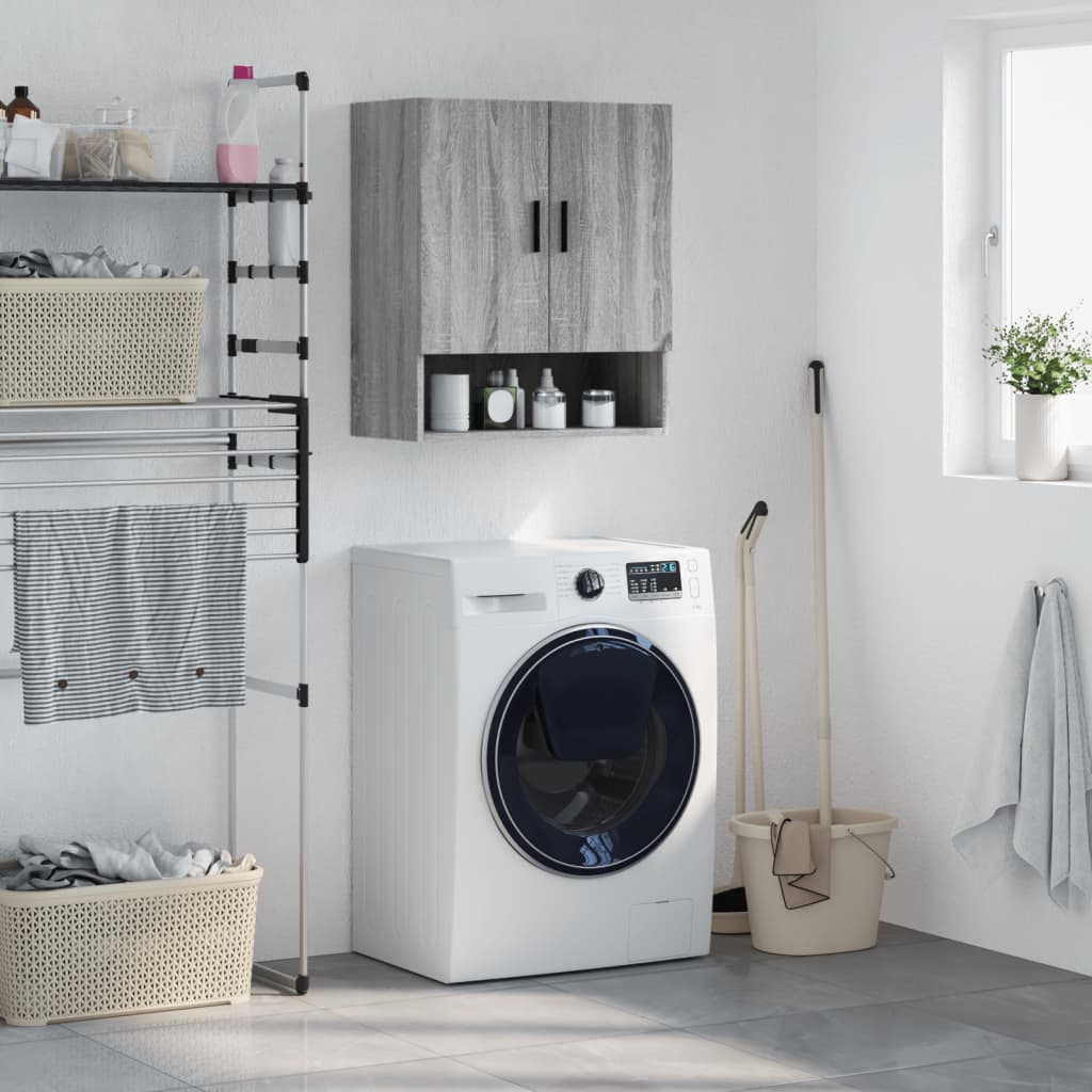 vidaXL Nástenná skrinka sivá sonoma 60x31x70 cm kompozitné drevo