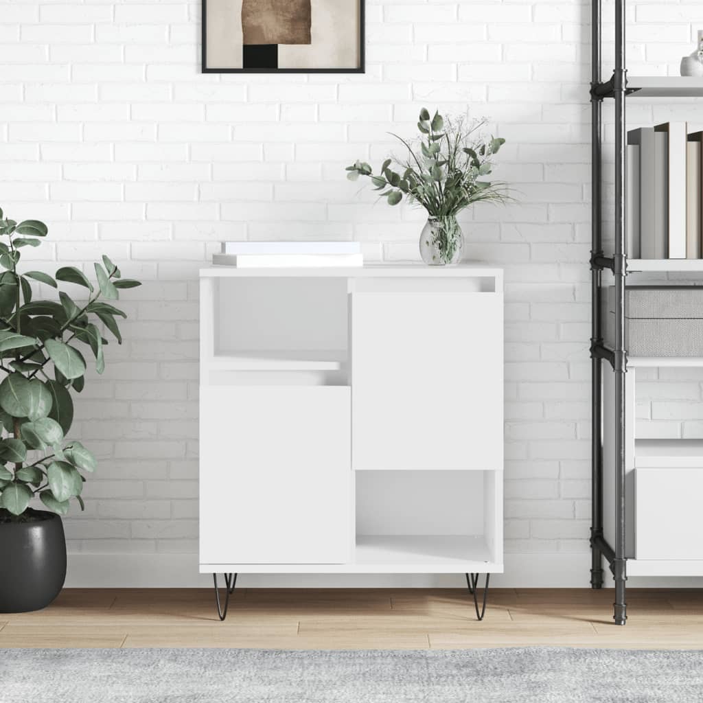 vidaXL Komoda biela 60x35x70 cm spracované drevo