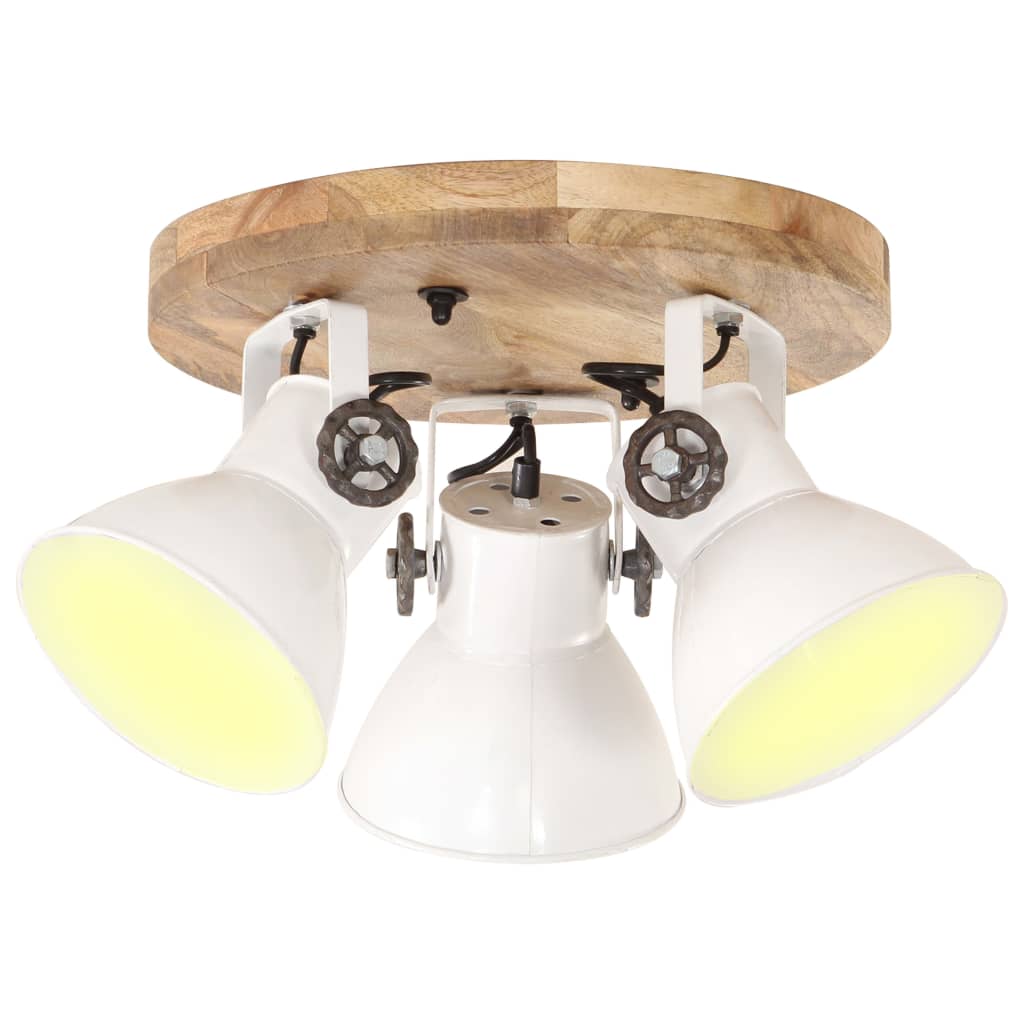 vidaXL Industriálna stropná lampa 25 W, biela 42x27 cm E27
