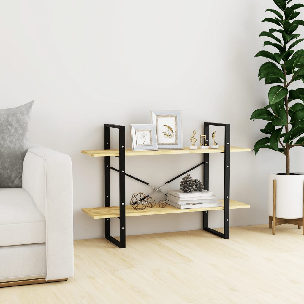 vidaXL Knižnica s 2 policami 100x30x70 cm, borovicový masív