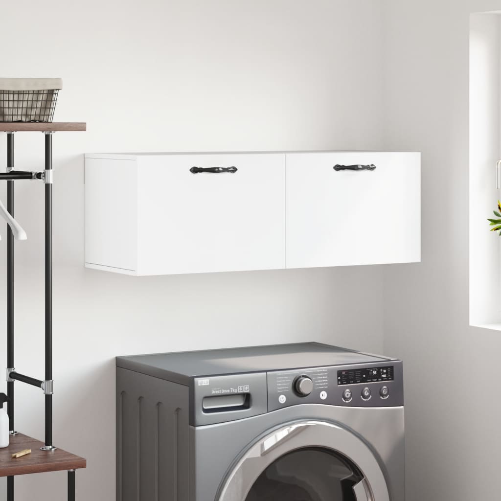 vidaXL Nástenná skrinka biela 100x36,5x35 cm kompozitné drevo