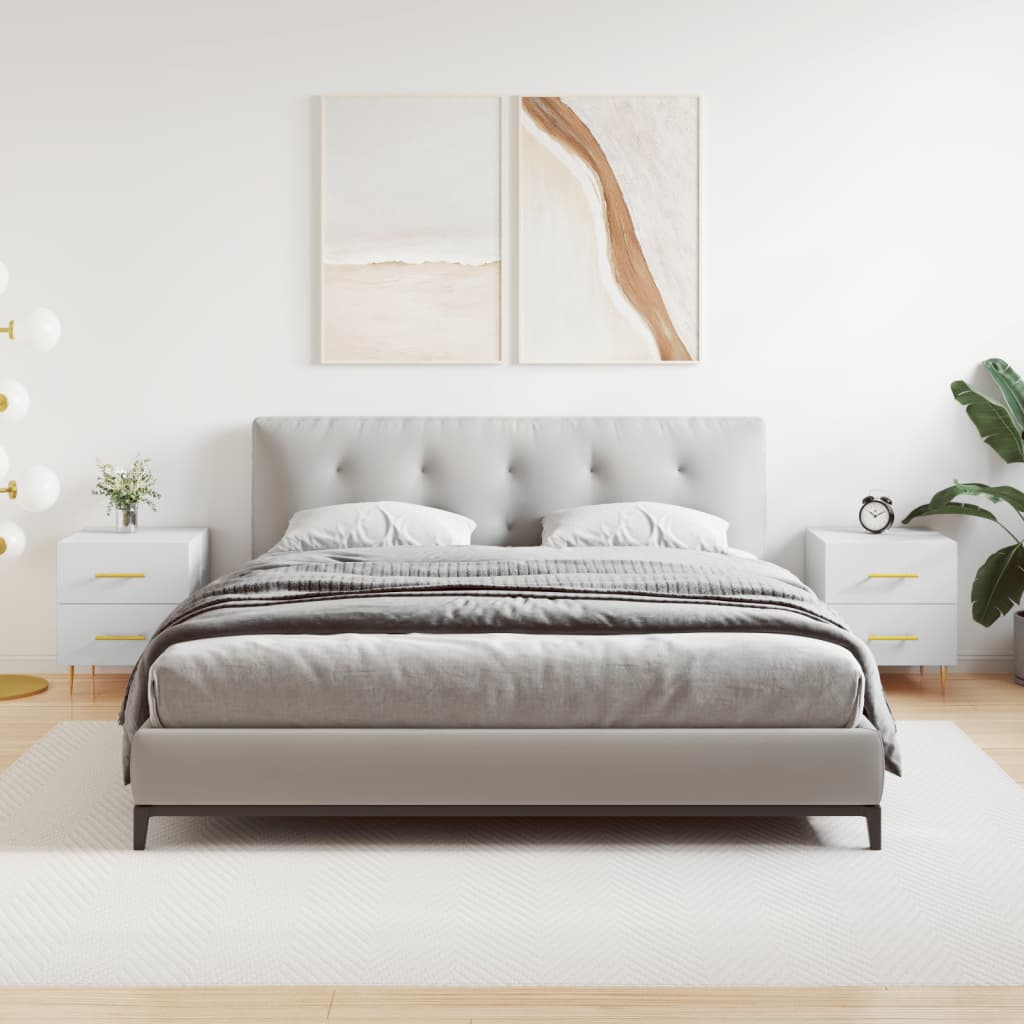 vidaXL Nočné stolíky 2 ks biele 40x35x47,5 cm kompozitné drevo