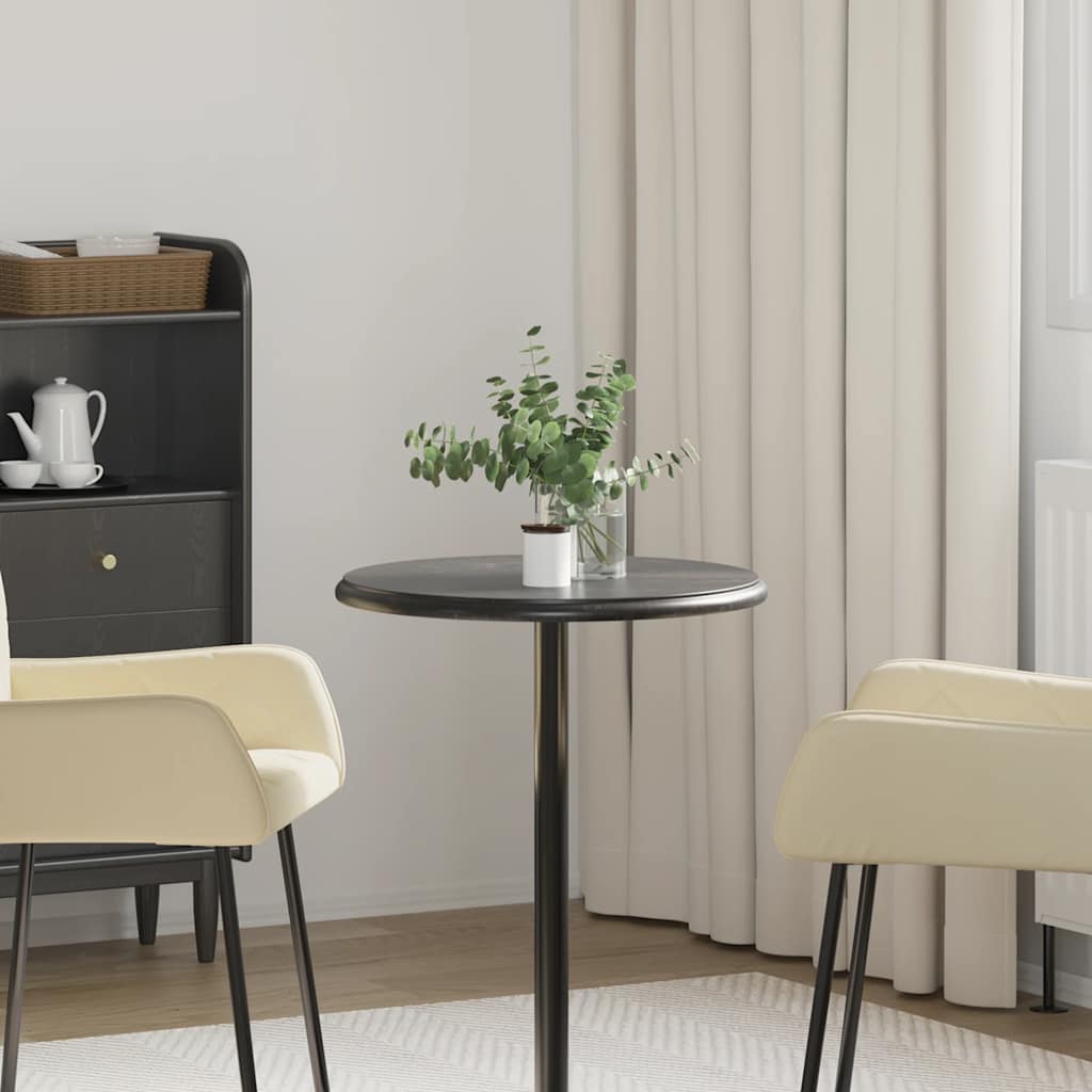 vidaXL Stolová doska čierna Ø50x2,5 cm mramor