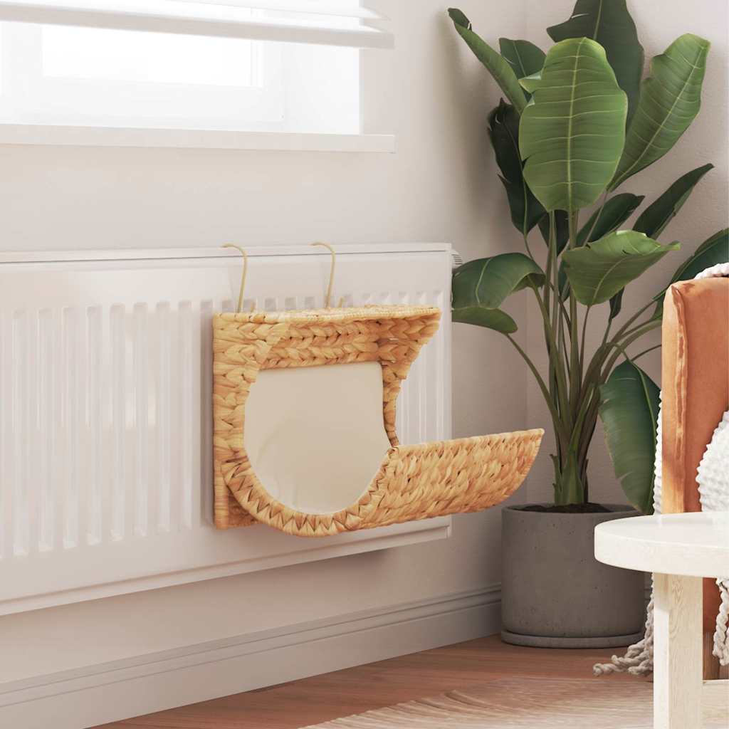 vidaXL Lôžko pre mačky s vankúšom, vodný hyacint, 37x20x20 cm