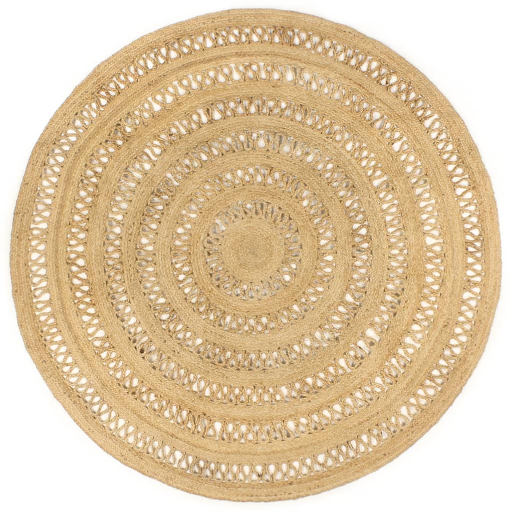 vidaXL Ručne vyrobený koberec z pletenej juty 180 cm