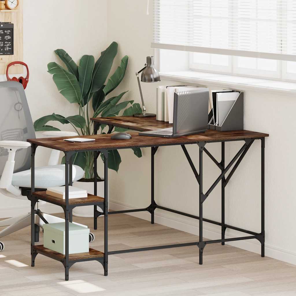 vidaXL Stôl dymový dub 139x139x75 cm kompozitné drevo