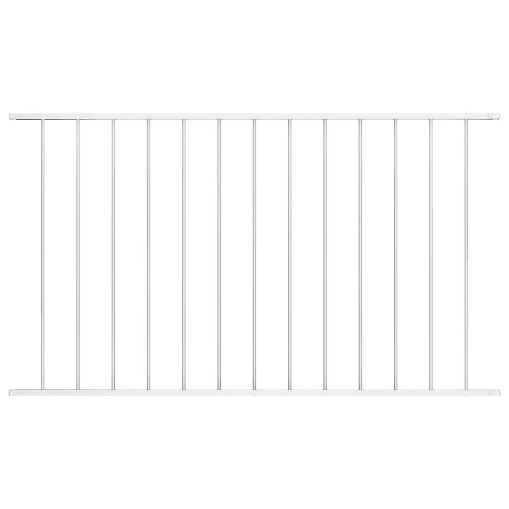 vidaXL Plotový panel s práškovou farbou, oceľ 1,63x1 m, biely