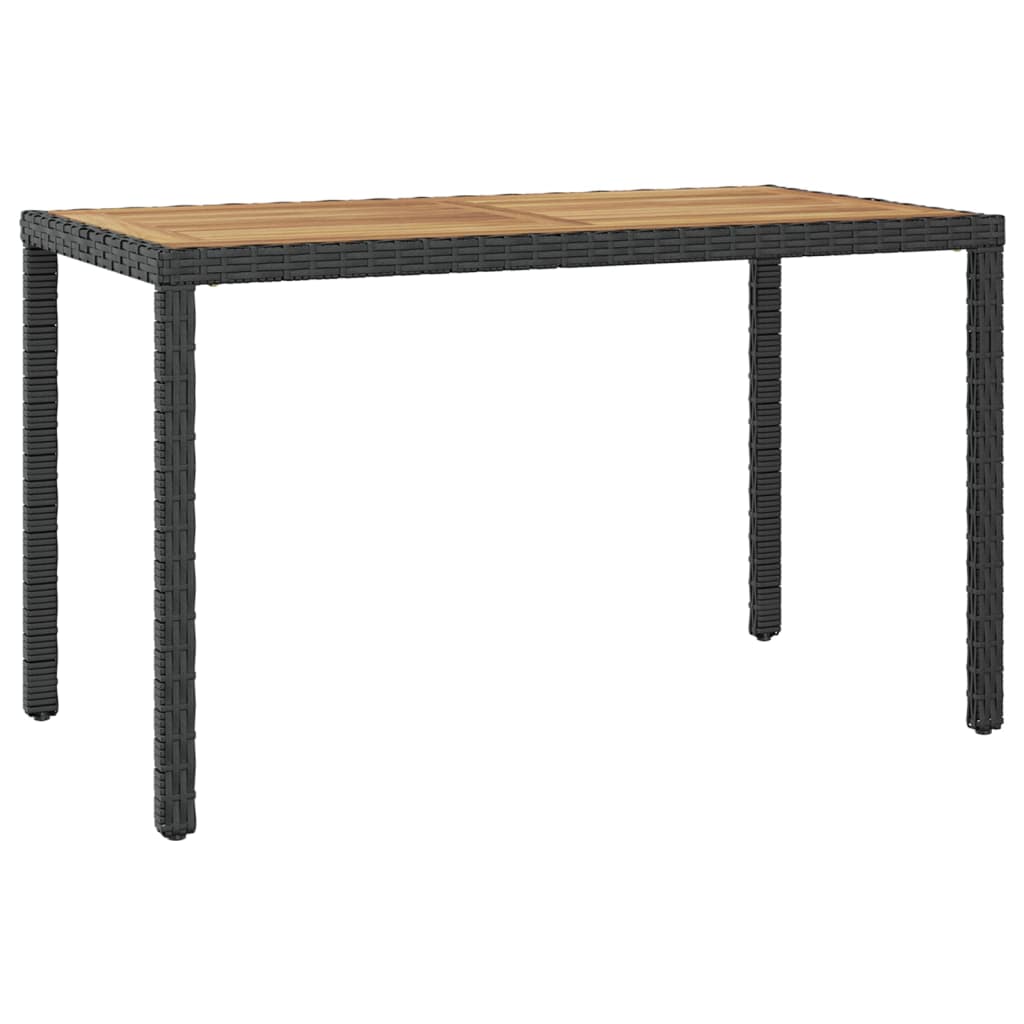 E-shop vidaXL Záhradný stôl, čierno hnedý 123x60x74 cm, akáciový masív