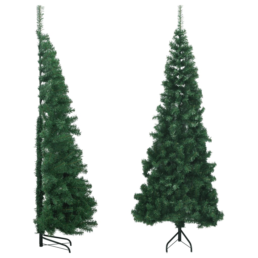 E-shop vidaXL Rohový umelý vianočný stromček zelený 240 cm PVC