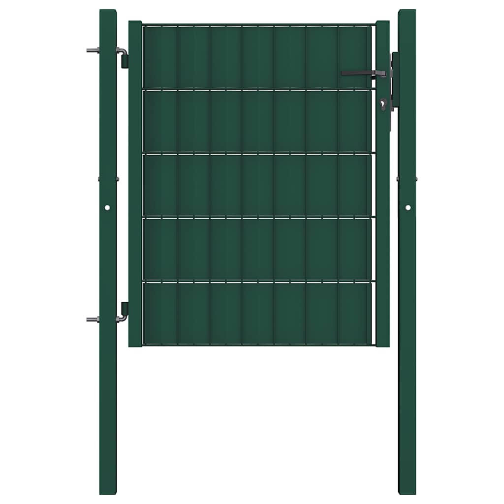 E-shop vidaXL Plotová brána PVC a oceľ 100x81 cm zelená
