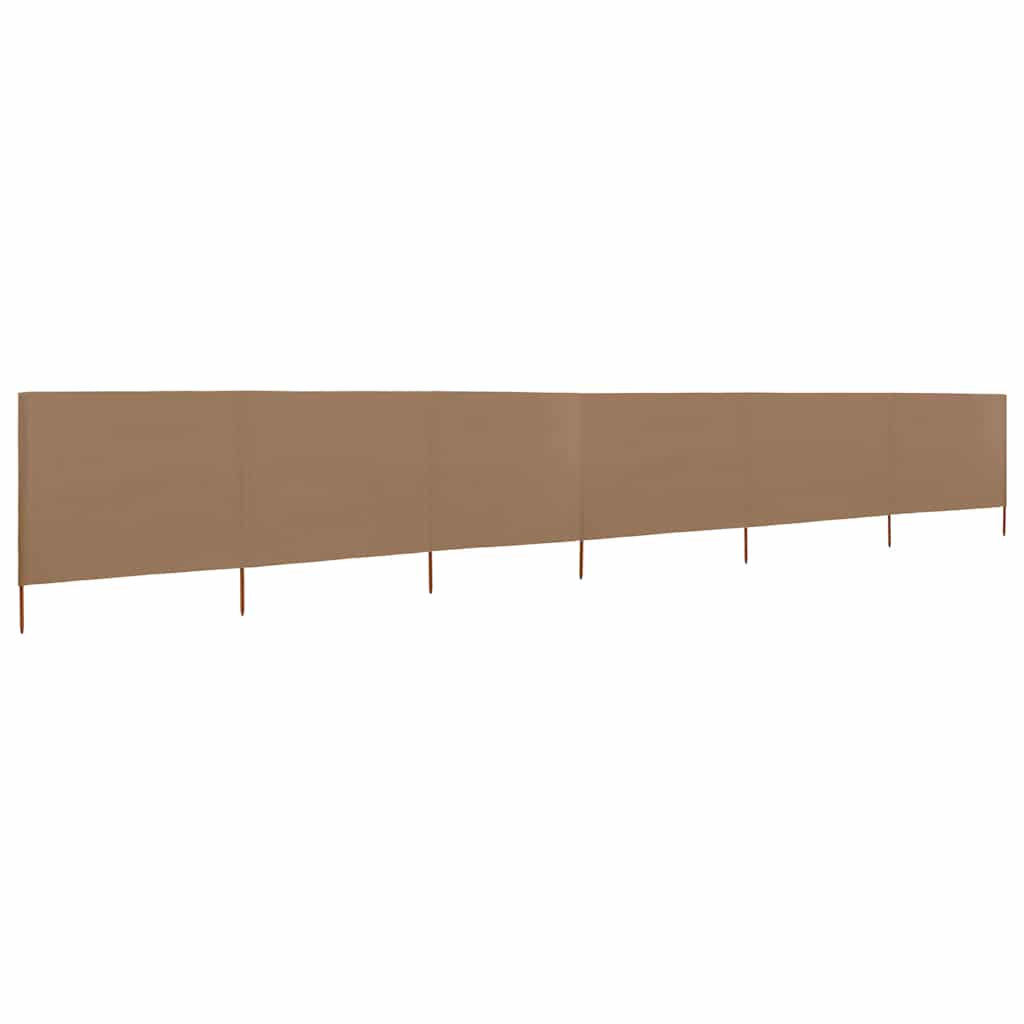 E-shop vidaXL 6-panelová zábrana proti vetru šedohnedá 800x80 cm látková