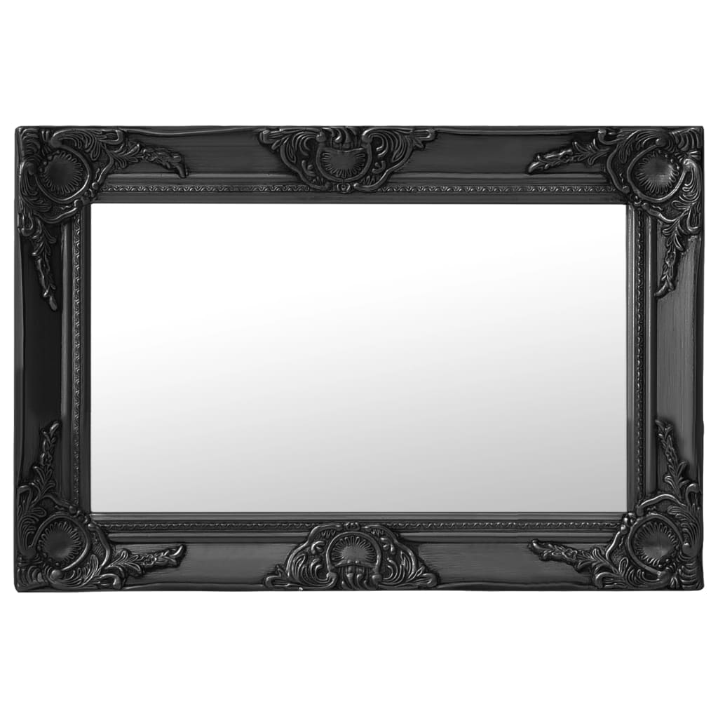 E-shop vidaXL Nástenné zrkadlo v barokovom štýle 60x40 cm čierne