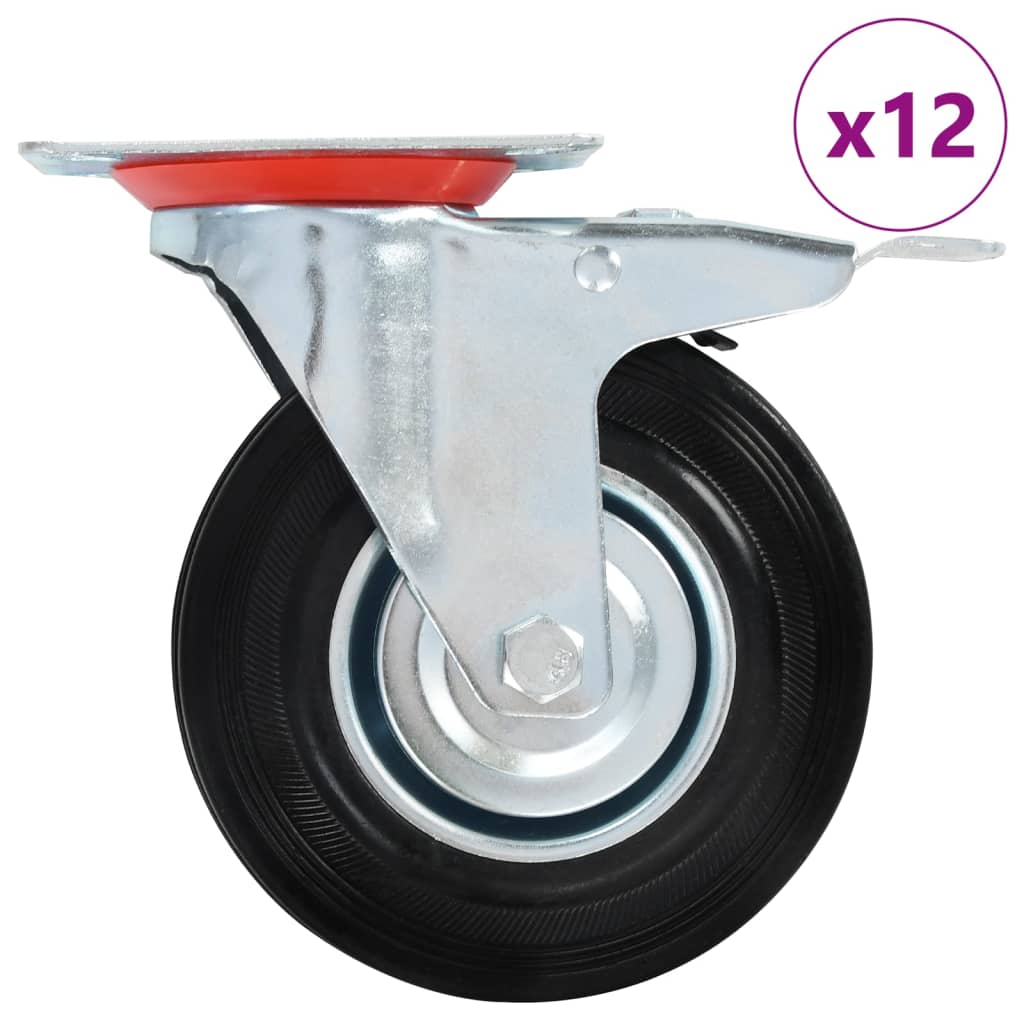 E-shop vidaXL Otočné kolieska 12 ks, 125 mm