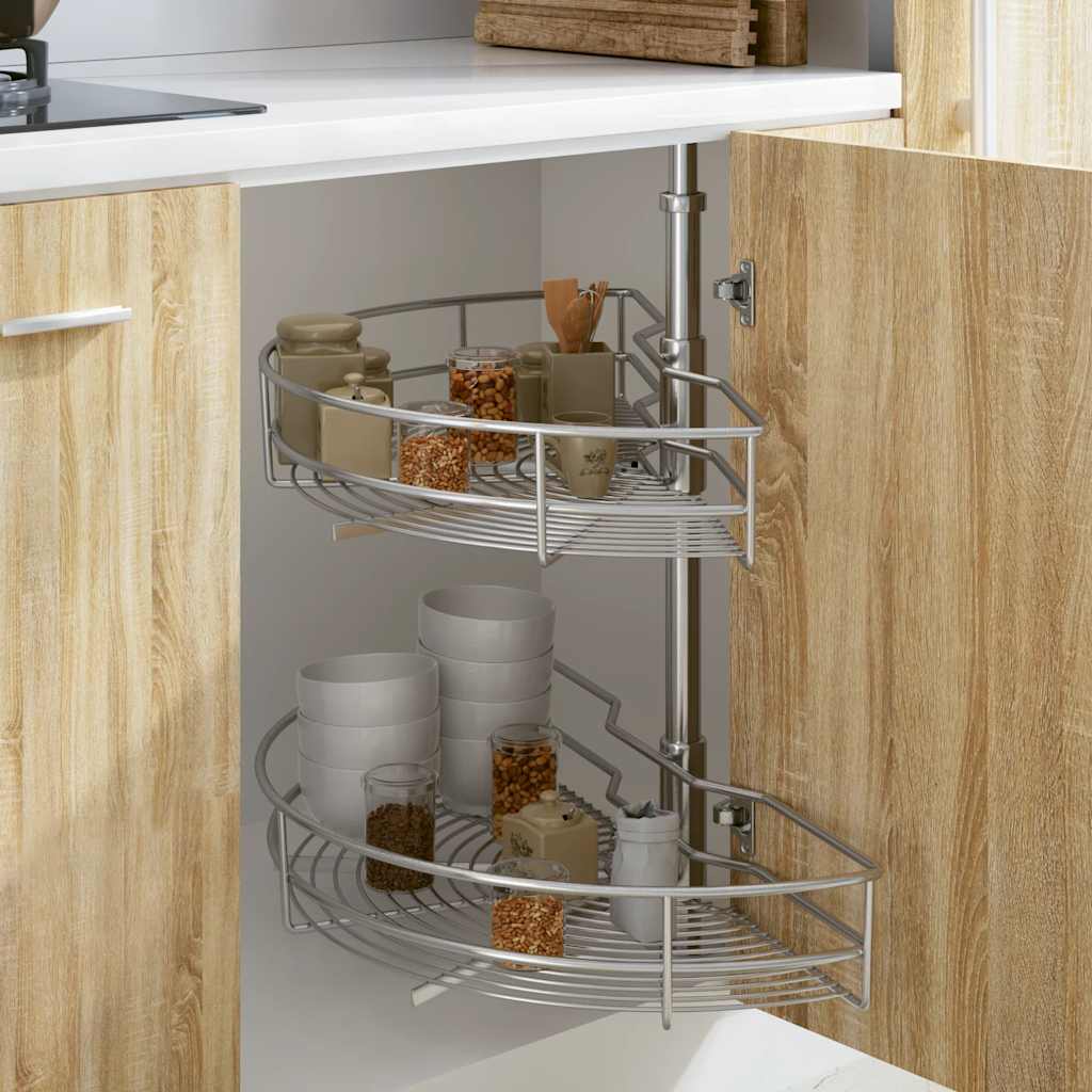 E-shop vidaXL 2-pochodový drôtený kuchynský kôš o 180° strieborný 75x38x80 cm