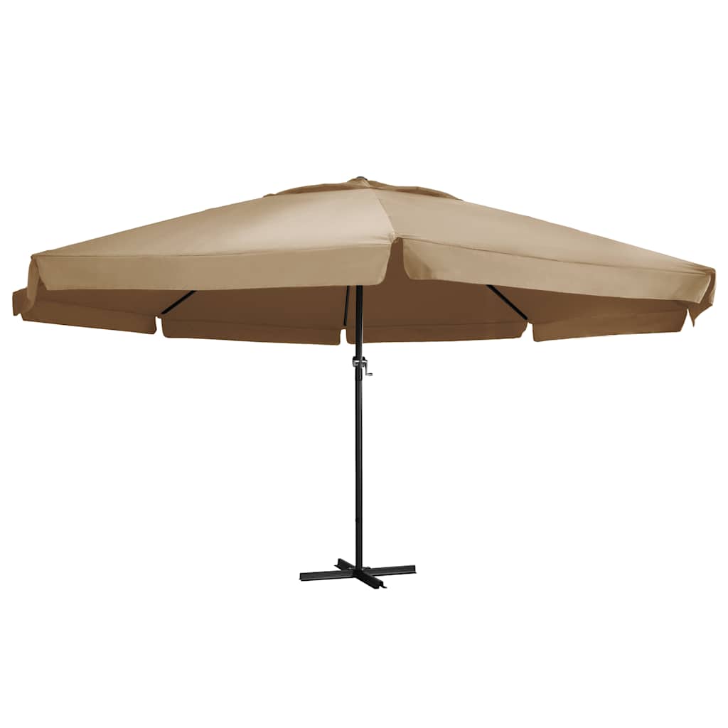 E-shop vidaXL Záhradný slnečník, hliníková tyč 600 cm, sivohnedý