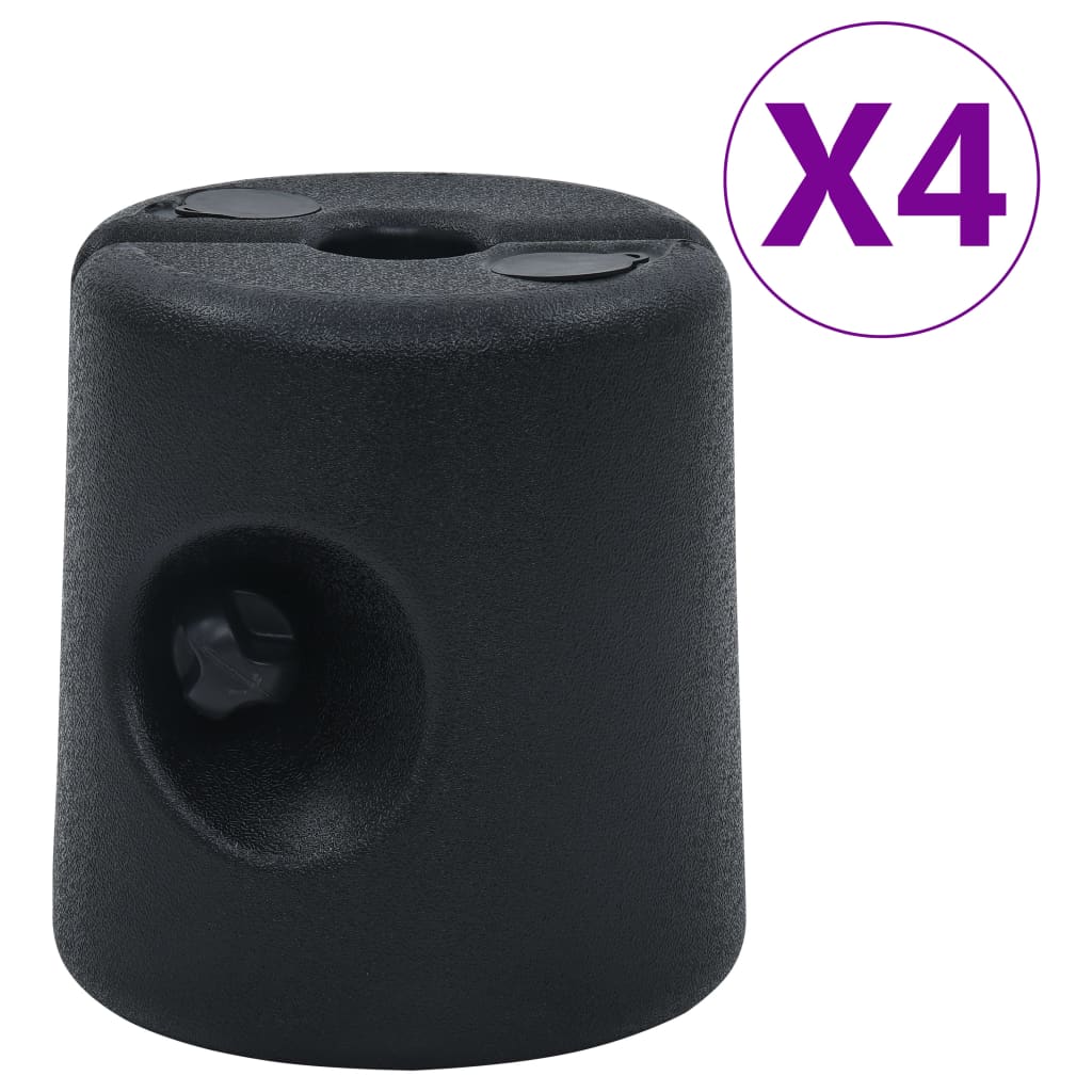E-shop vidaXL Závažie na altánok 4 ks PE čierne