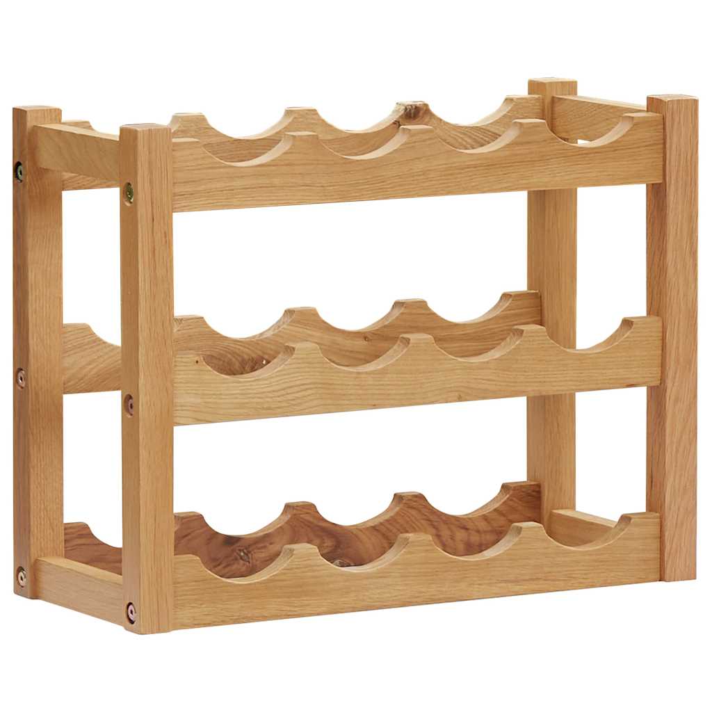 vidaXL Stojan na víno pre 12 fliaš 47x21x36 cm masívne dubové drevo