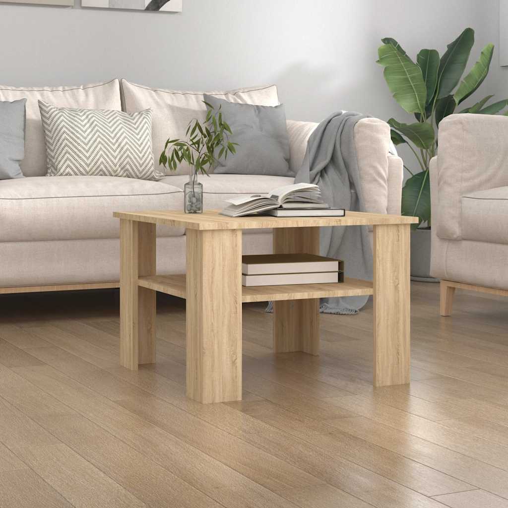 E-shop vidaXL Konferenčný stolík, dub sonoma 60x60x42 cm, kompozitné drevo