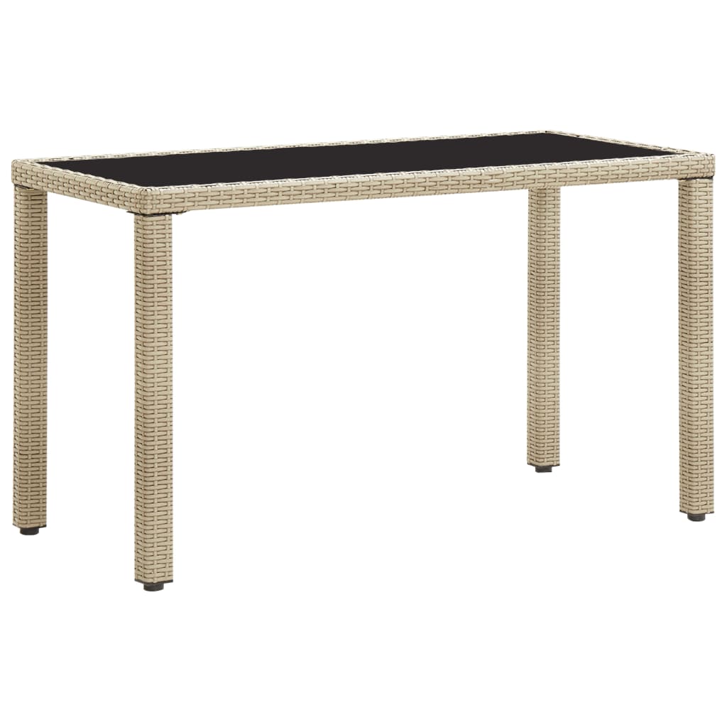 E-shop vidaXL Záhradný stôl, béžový 123x60x74 cm, polyratan