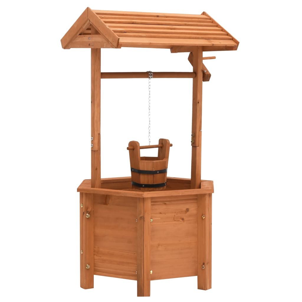 E-shop vidaXL Záhradný kvetináč studňa prianí 40x40x84 cm jedľové drevo