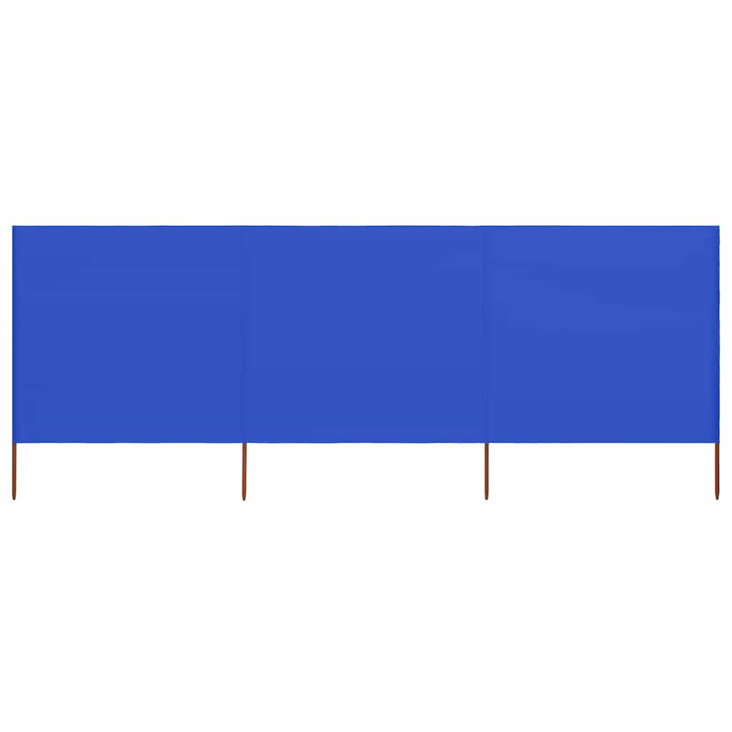 E-shop vidaXL 3-panelová zábrana proti vetru látková 400x120 cm azúrovo-modrá