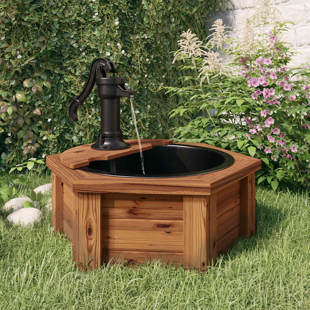E-shop vidaXL Vodná fontána s čerpadlom 57x57x53 cm masívna jedľa
