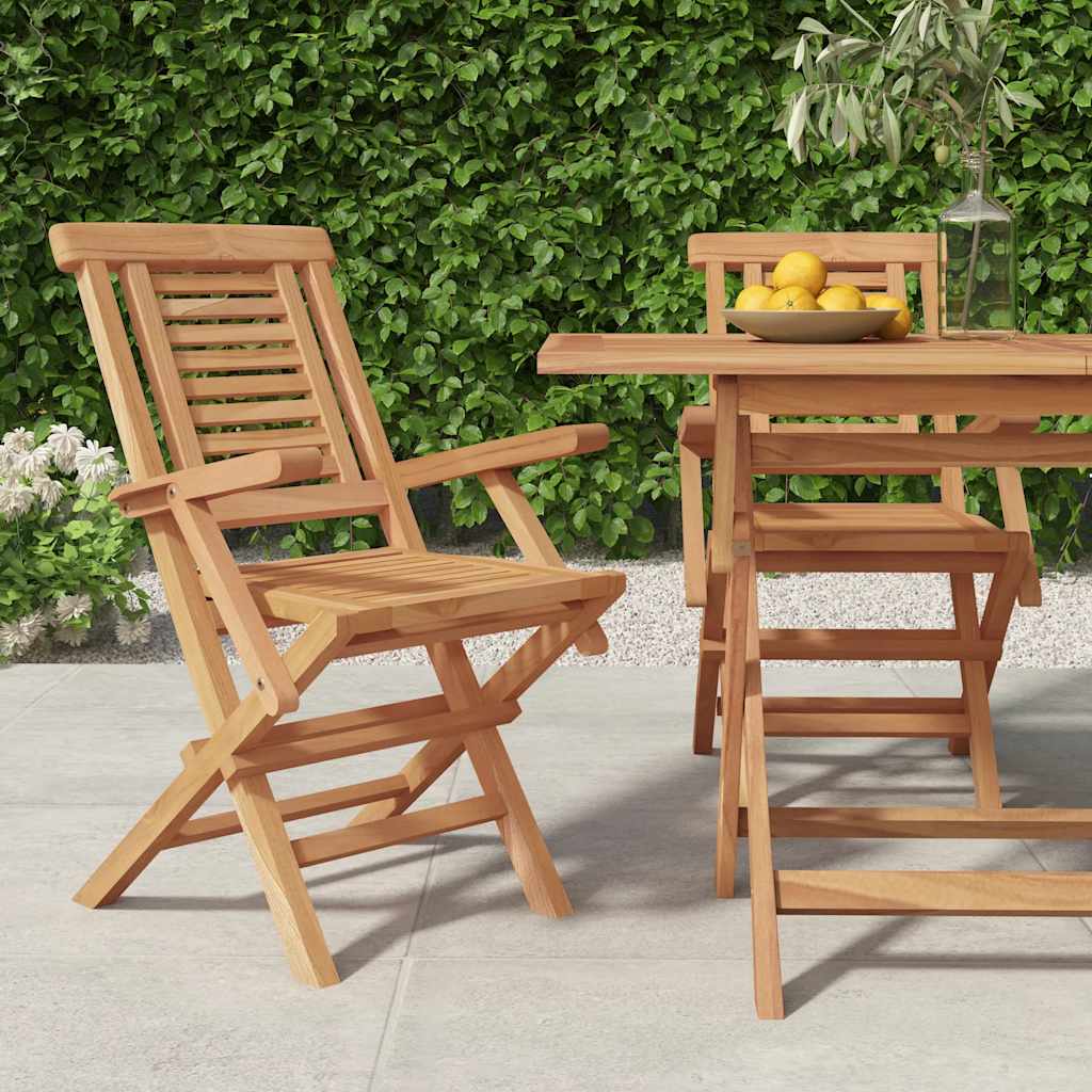 E-shop vidaXL Skladacie záhradné stoličky 2 ks 56x63x90 cm tíkový masív