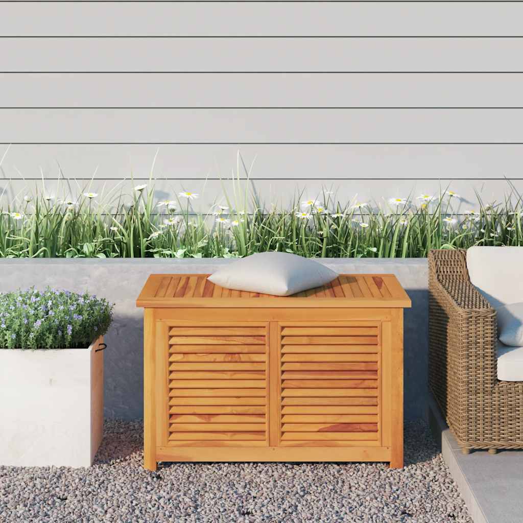 E-shop vidaXL Záhradný úložný box s vreckom 90x50x58 cm masívny teak