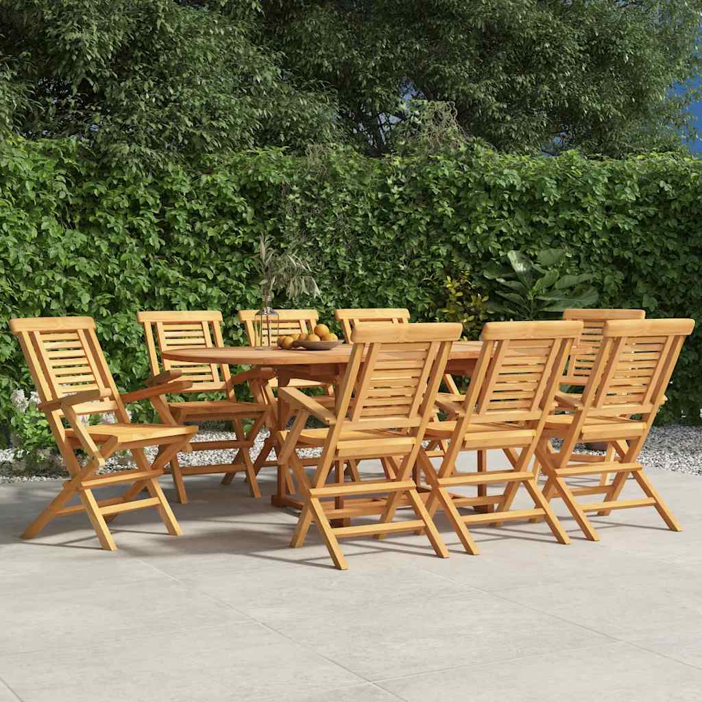 E-shop vidaXL Skladacie záhradné stoličky 8 ks 56x63x90 cm tíkový masív