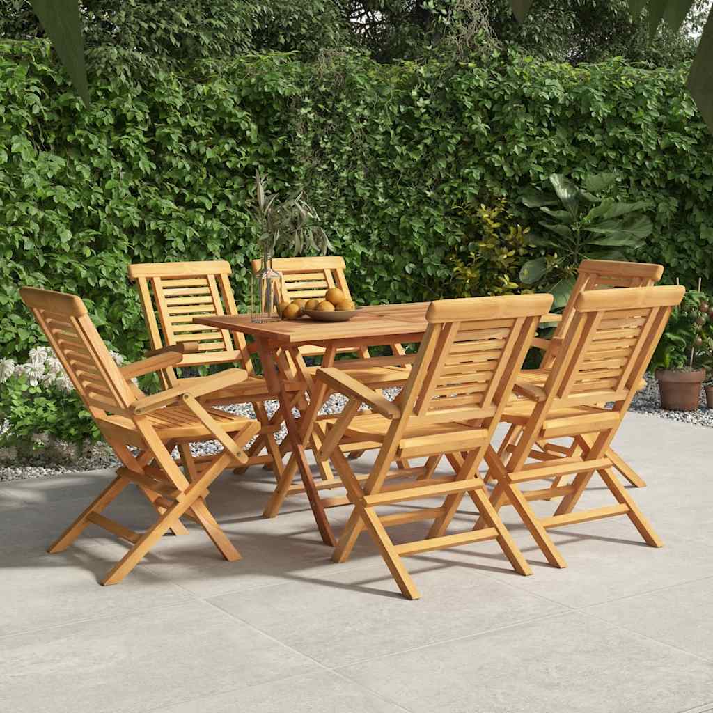 E-shop vidaXL Skladacie záhradné stoličky 6 ks 56x63x90 cm tíkový masív