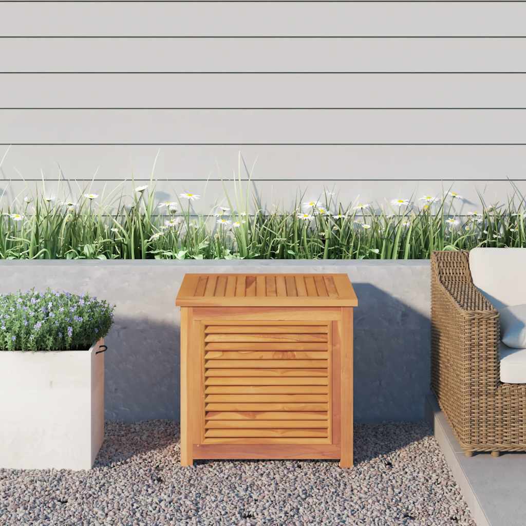 E-shop vidaXL Záhradný úložný box s vreckom 60x50x5 cm masívny teak
