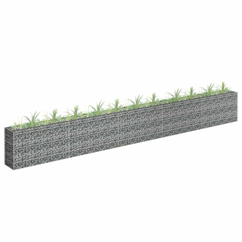 E-shop vidaXL Gabiónový vyvýšený záhon, pozinkovaná oceľ 450x30x60 cm