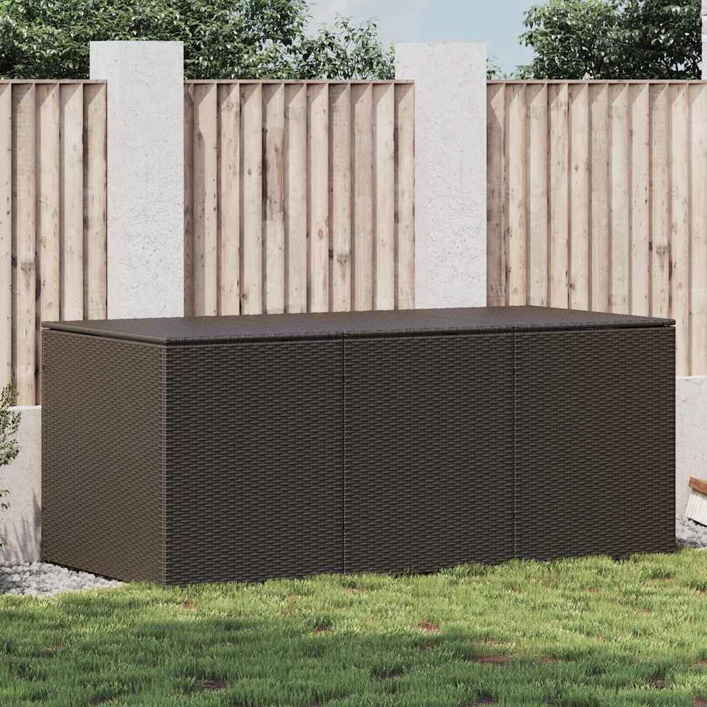 E-shop vidaXL Záhradný úložný box hnedý 180x90x70 cm polyratanový