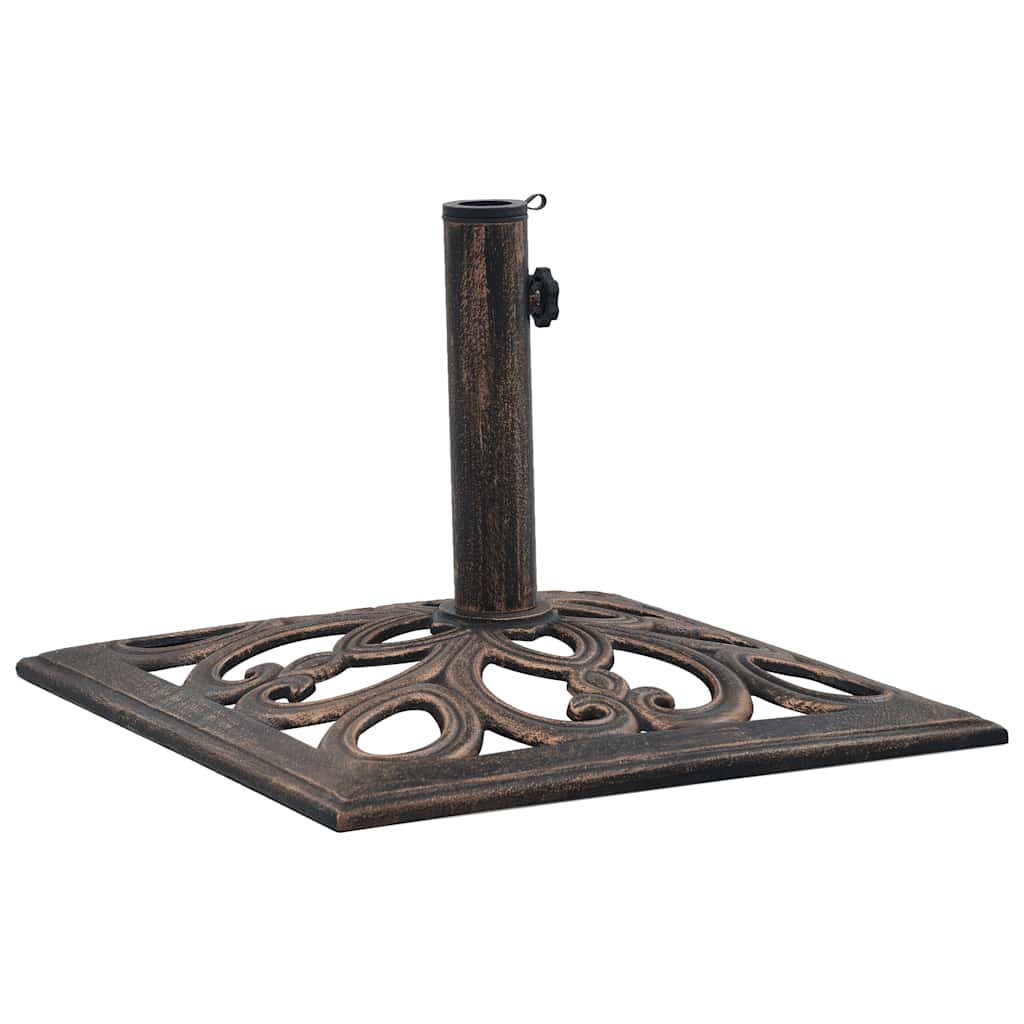 E-shop vidaXL Stojan na slnečník, bronzový 12 kg, 49 cm, liatina
