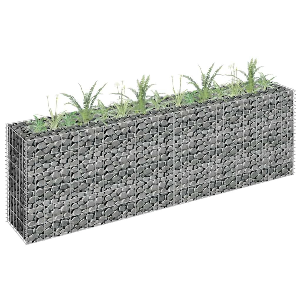 E-shop vidaXL Gabiónový vyvýšený záhon, pozinkovaná oceľ 180x30x60 cm