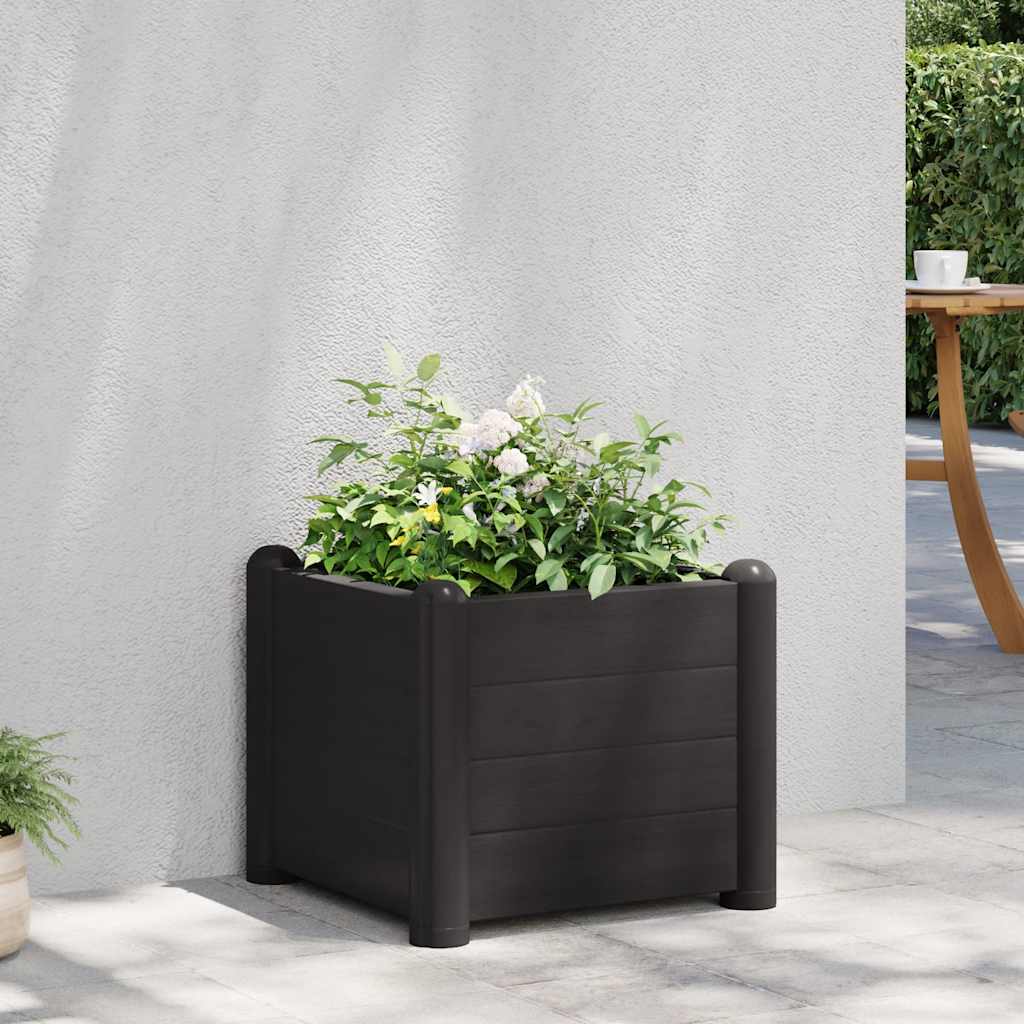 E-shop vidaXL Vyvýšený záhradný záhon PP antracitový 43x43x35 cm